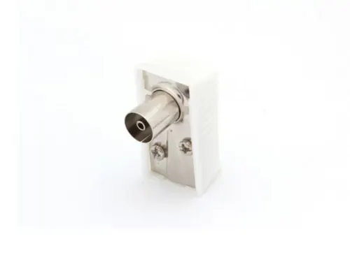 Haakse TV-Plug 9.5mm/2.3mm - Vrouwelijk - WIT