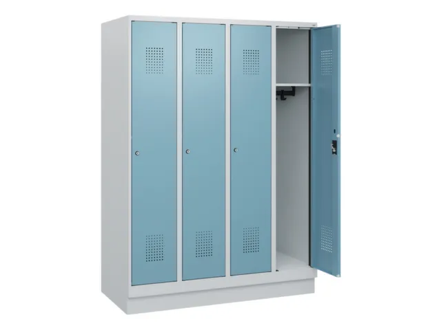 schoollocker,HxBxD 1630x1200x500mm,4vak,vak B 300mm,cil.-slot,sokkel