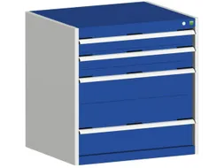 ladekast HxBxD 800x800x650mm 4laden RAL7035 front RAL5010