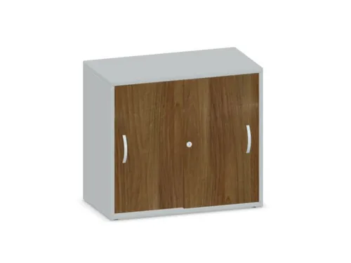 Schuifdeurkast 720x800x430mm Romp Lichtgrijs Decor Front Noten