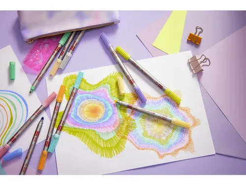 Viltstift Faber-Castell Duo 10 stuks pastel