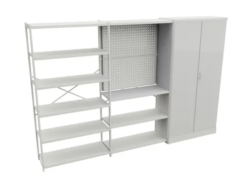 ESD-stelling,grondveld,HxBxD 2400x824x400mm,vakl. 150kg,eenzijdig