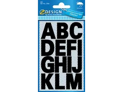 Avery Zweckform etiketten letters A-Z 2 blad zwart waterbestendig