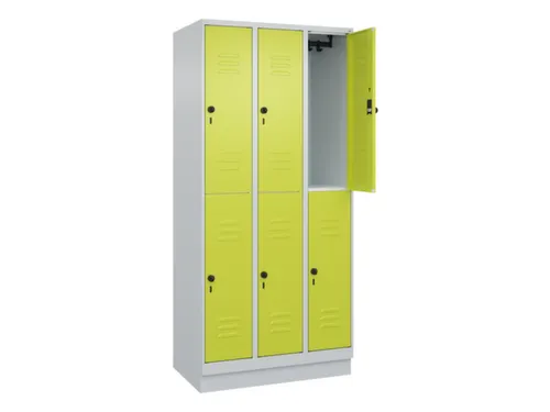 dubbeldekse locker,HxBxD 1950x900x500mm,3x2vak.,vak B 300mm