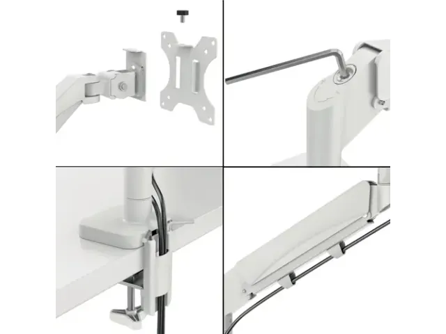Bras double écran et ordinateur portable Leitz Ergo Gris