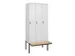 locker voor scheiding van kleding,HxBxD 2120x900x815mm,3vak