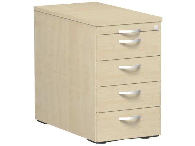 Caisson Fixe Hxlxp 720X430X800Mm 1Tiroir Plumier Décor Plateau Érabl