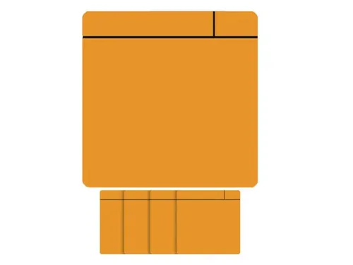 Magneet scrum 75x75mm oranje 5 stuks