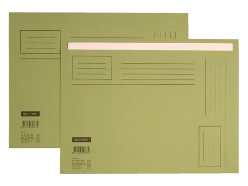 Vouwmap Quantore Folio ongelijke zijde 230gr groen