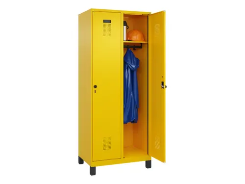 locker,HxBxD 1950x800x500mm,2vak,vak B 400mm,draaigrendel,voeten