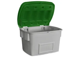 strooigoedbak,700l,HxBxD 930x1400x1070mm,PE,grijs,deksel groen - 1
