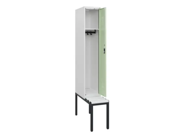 locker met bank,HxBxD 1950x300x815mm,1vak,vak B 300mm,cilinderslot