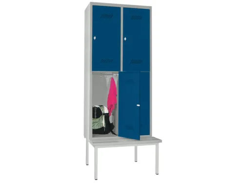 banklocker,dubbeldeks,HxBxD 2150x800x800mm,RAL7035,front RAL5010