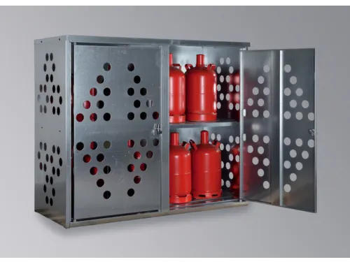 Gasflessenkast 1435x1710x720mm Voor 20 Gasflessen (11kg) Plaatstaal