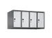 opzetkast,v. locker,4vak.,vak B 250mm,HxBxD 500x1000x500mm,vleugeldeur