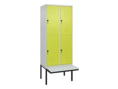 Dubbeldekse dekenkist,HxBxD 2120x800x815mm,2x2vak.,vak B 400mm