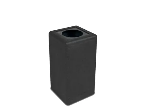 Circulaire Afvalbak BrickBin Waste 65 Liter Zwart Grijs