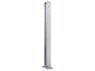 Afzetpaal Rvs 70X70Mm H 900Mm Kiepbaar Afsluitbaar Opschroefbaar - 1
