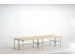 banc double,HxLxP 450x2000x700mm,barrettes en bois
