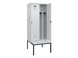 locker met bank,voor scheiding van kleding,HxBxD 2120x800x815mm,2vak