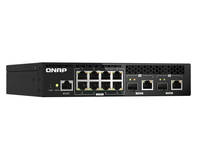 8x RJ45 2.5GbE, 2x 10GbE SFP+/RJ45 Combo, Web Managed, 100-240VAC, 50/