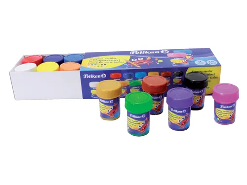 Plakkaatverf Pelikan 20ml assorti doos à 12 potjes