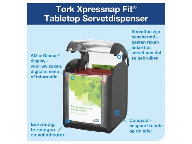 Distributeur serviette Tork 272900 Xpressnap Fit noir