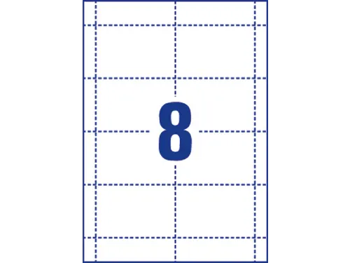 Badgekaart Avery L4728-20 60x90mm microperforatie 160 stuks