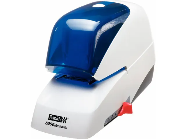Rapid Elektrische Hechtmachine 5050e Wit/blauw 50vel