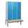 locker met bank,HxBxD 1950x1200x815mm,3vak,vak B 400mm,draaigrendel