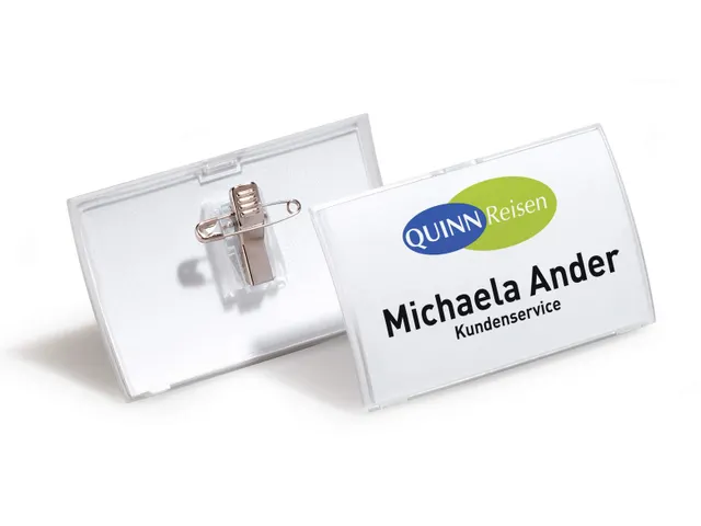 Badge Durable 8211 Click Fold avec pince combi 40x75mm lot avantageux
