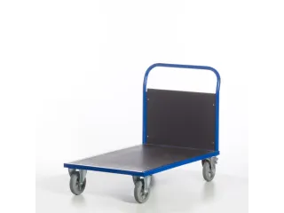 Platformwagen 1000kg Laadvlak Lxb 1200x800mm 1 Kopwand Ral 5010 - 5