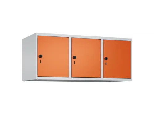 opzetkast,v. locker,3vak.,vak B 400mm,HxBxD 500x1200x500mm,vleugeldeur