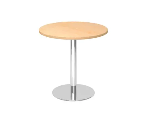 vergadertafel,HxØ 745x800mm,rond,schotelvoet chroom,ronde buis