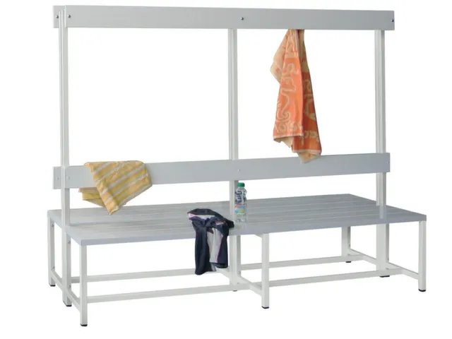 banc double,HxLxP 1600x2000x770mm,piètement RAL7035