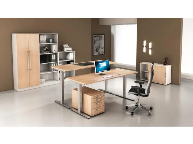 Av. régl. él. hauteur bureau assis/debout,HxlxP 630-1270x2000x1200mm