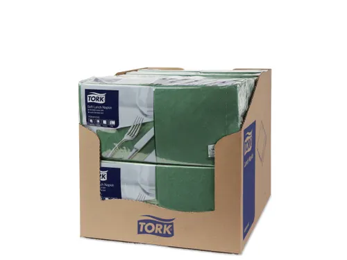 Tork 477413 Soft Lunchservet Advanced Donkergroen 33x33cm
