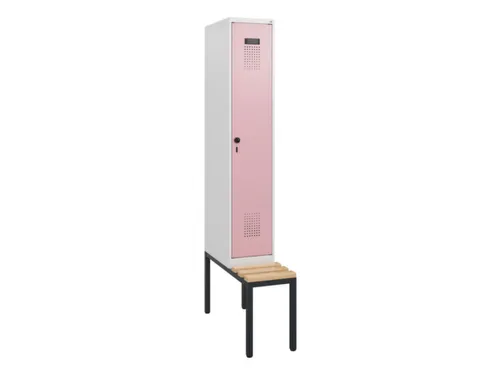 locker met bank,HxBxD 1950x300x815mm,1vak,vak B 300mm,draaigrendel