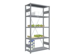 Rvs Inhaakstelling Basis 2000x1060x435mm 5legborden Vaklast 200kg