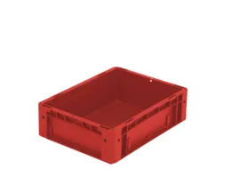 Euronorm Stapelkrat Pp Hxlxb 120X400X300Mm Wanden/bodem Gesloten Rood