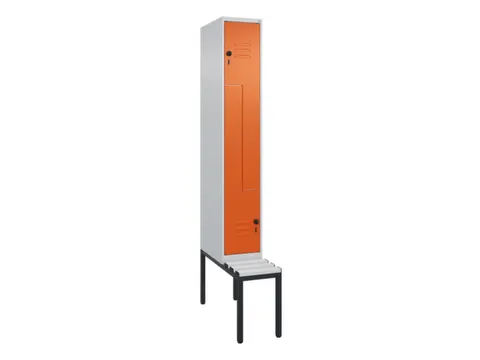 Z-garderobekast,HxBxD 2120x300x815mm,2vak,vak B 300mm,draaigrendel