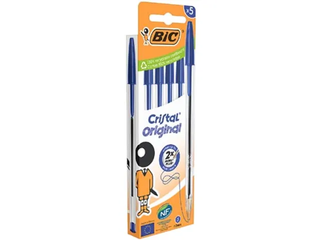 Cristal balpen medium blauw 5X