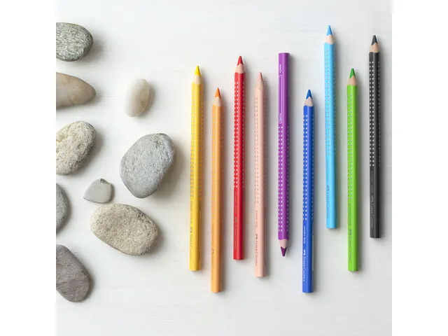 Kleurpotlood Faber-Castell Jumbo GRIP 63 smaragdgroen