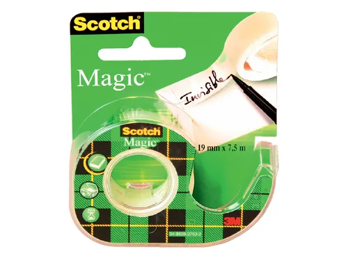 Plakband Scotch Magic 810 19mmx7.5m onzichtbaar + plakbandhouder