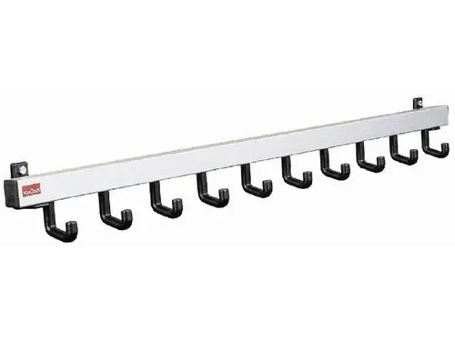 Wandkapstok L X D 1000X 80Mm 10Haken Aluminium/zwart