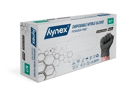 Handschoen Hynex Nitril S zwart extra sterk 5gr 100 stuks