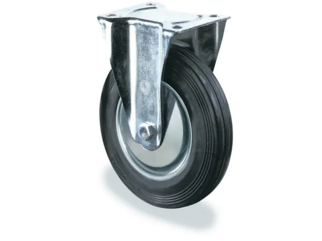 bokwiel,draagverm. 70kg,massief rubber-banden,ØxB 100x30mm,rollager