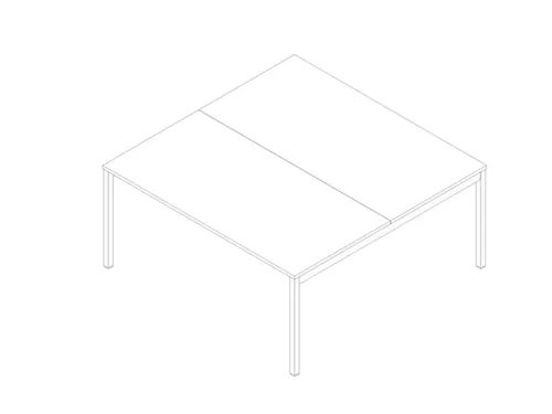 In hoogte verstelbare benchtafel,HxBxD 680-760x1600x1600mm,blad wit