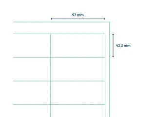 Etiketten Zelfklevend Wit 12 op A4 97x42.3mm 1000 Vel - 2