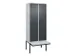 locker voor scheiding van kleding,HxBxD 2120x800x815mm,2vak